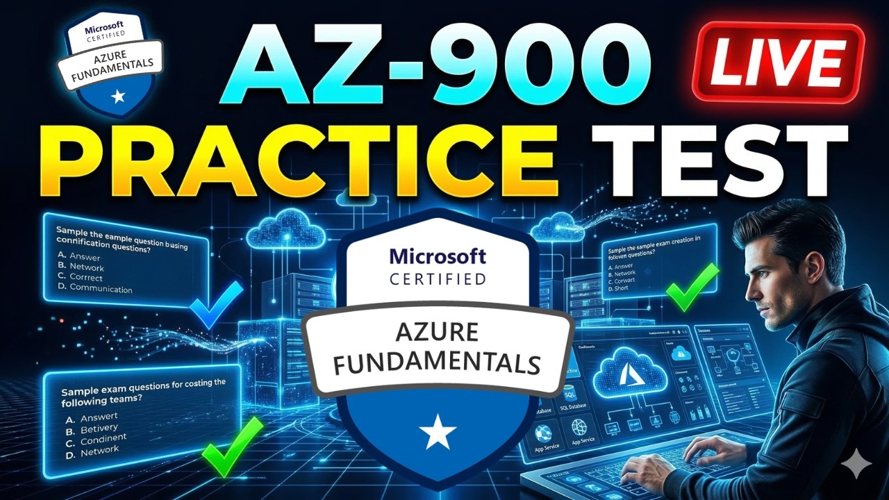 AZ-900 Practice Test LIVE 2026 🔴  Real Exam Questions | Azure Fundamentals Certification