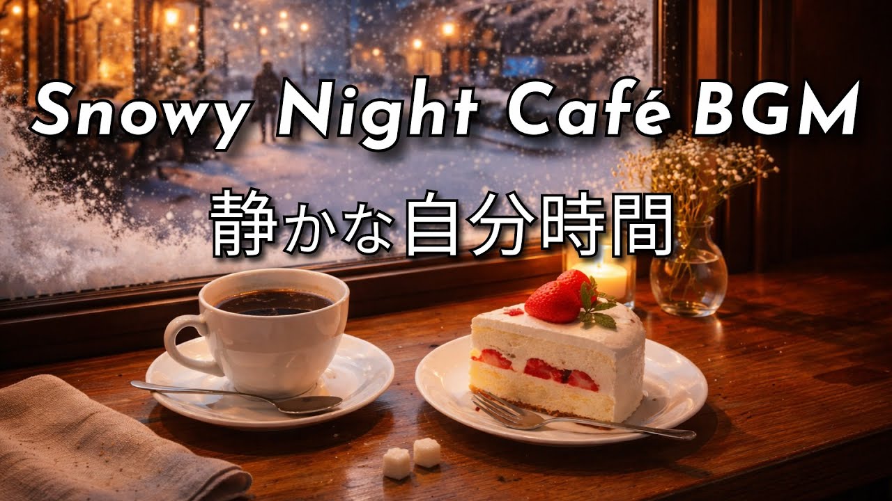【カフェBGM】Snowy Night Café BGM | Coffee, Cake & Peaceful Me-Time 雪降る夜カフェBGM｜コーヒーとケーキと静かな自分時間☕🌙