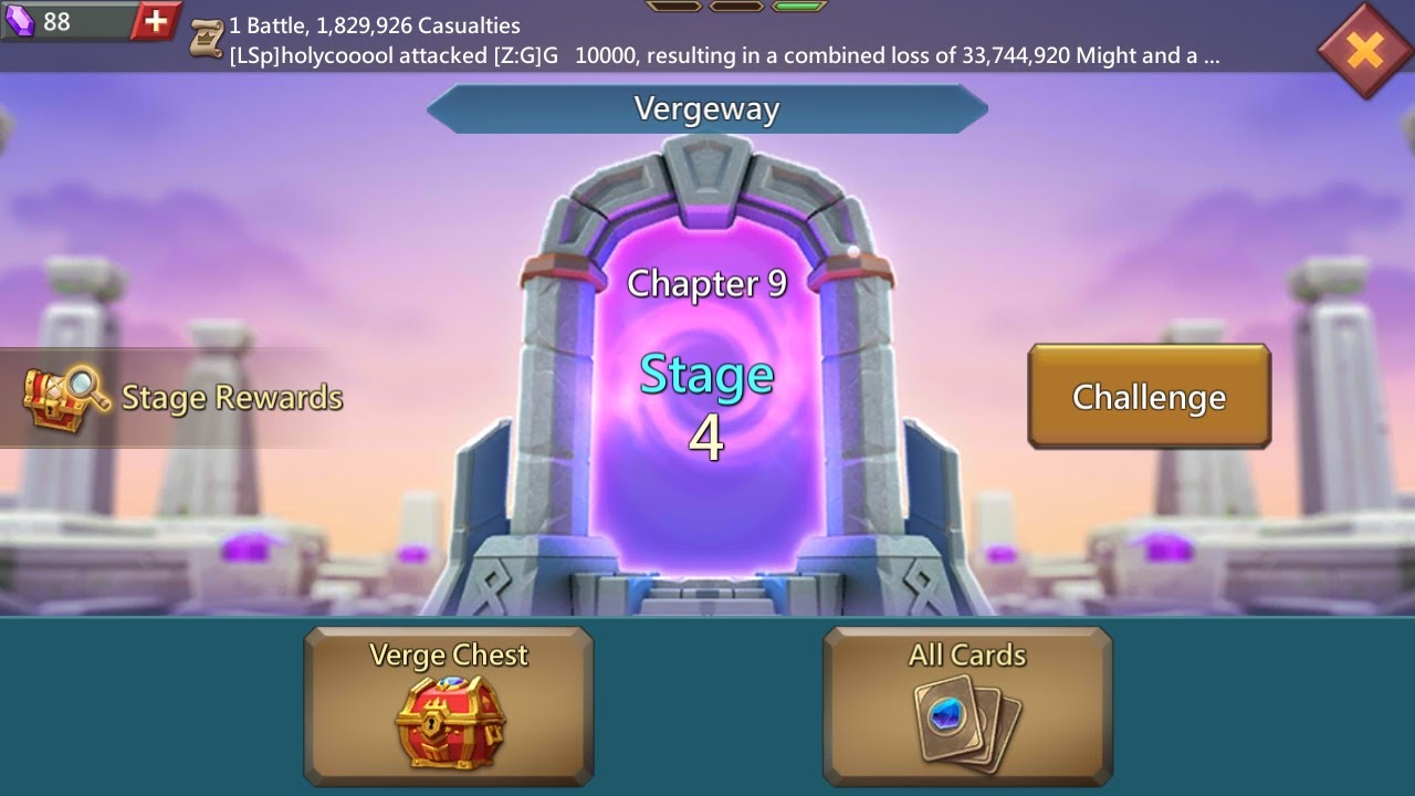Lords mobile Vergeway chapter 9 stage 4