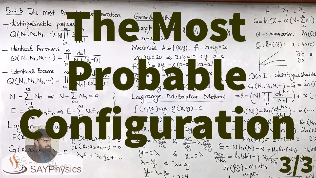 L52.3 Quantum statistical mechanics: the most probable configuration