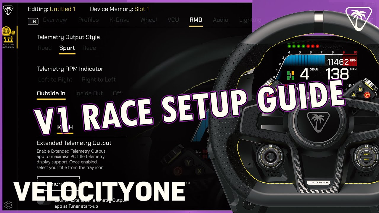 Как настроить и обновить рулевую систему VelocityOne™ Race Wheel (Руководство по первоначальной н...