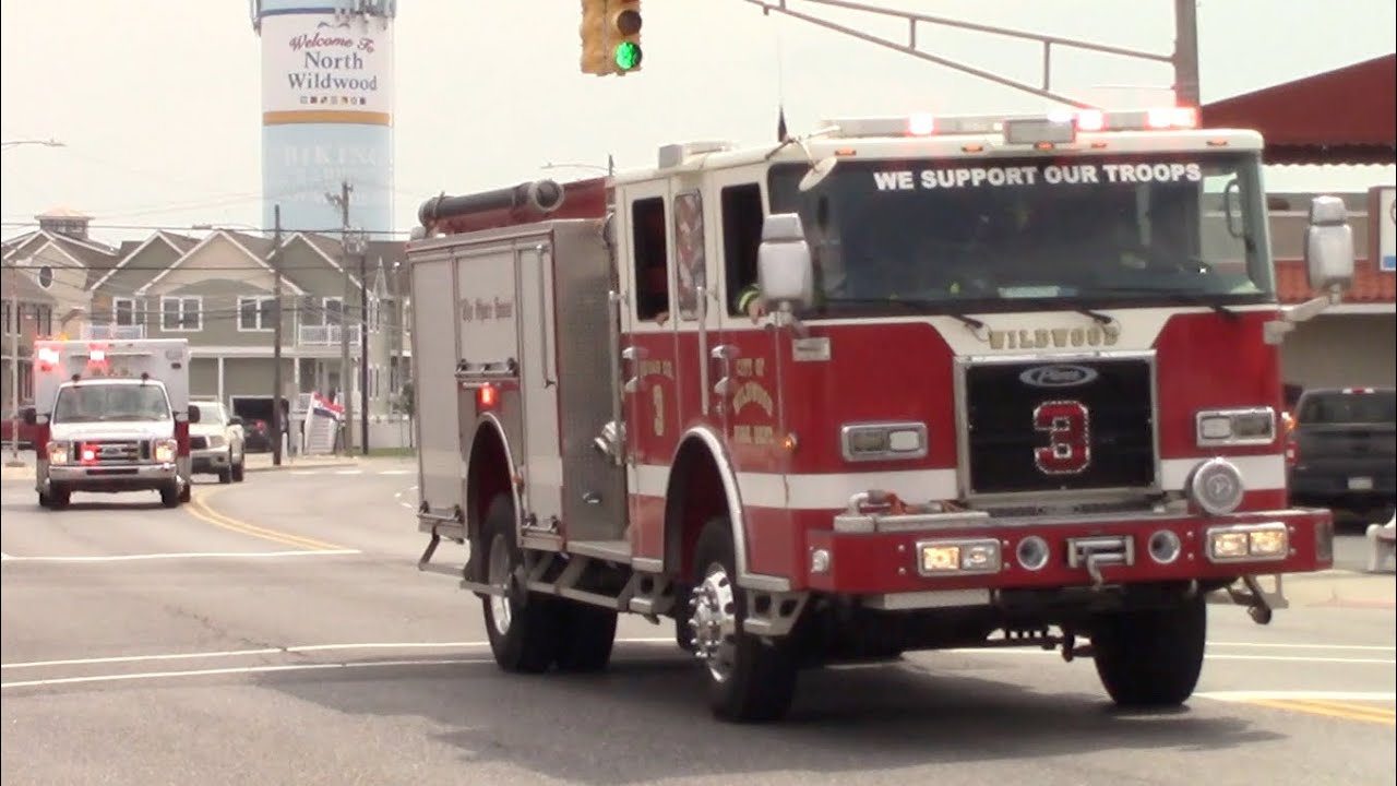 Wildwood Fire Department Squad 3 And Ambulance 3-1 Responding 7-18-24