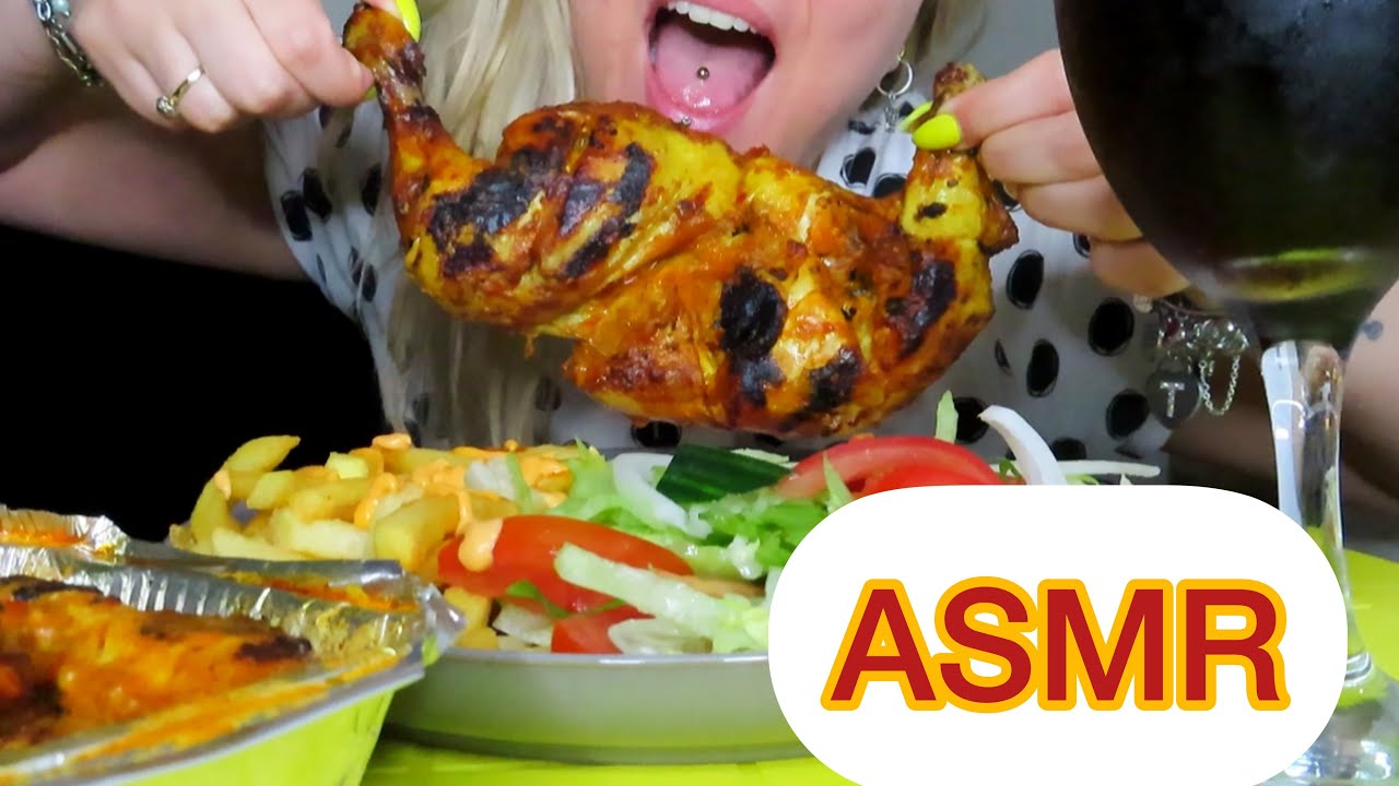 ASMR: Rotisserie Chicken + Spicy Chicken Wings 🔥 - Pollo Arrostito con Alette Piccanti! + Salad 🥗