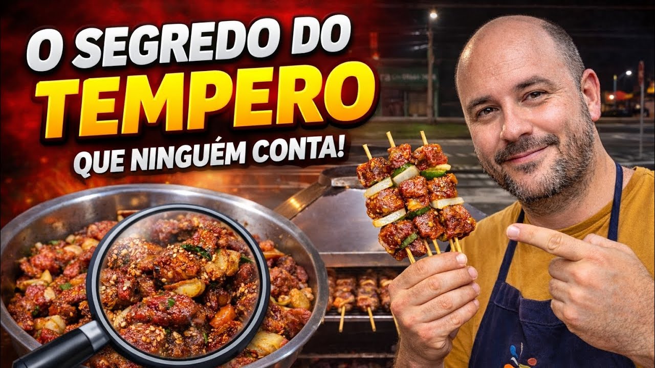  (Segredo de Quem Vende) Como temperar a carne 🍖 Depois aprenda a palitar seu espeto !!!
