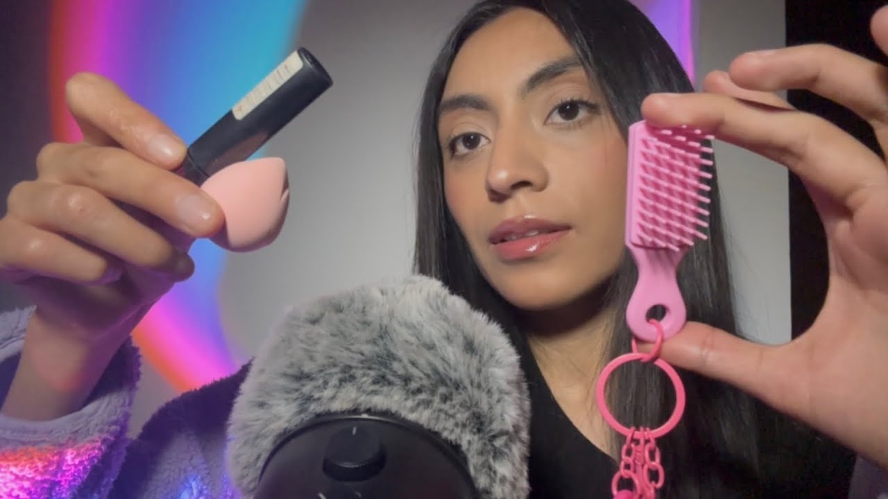 ASMR  en Español maquillaje miniatura 💄💋 te maquillo para dormir ✨