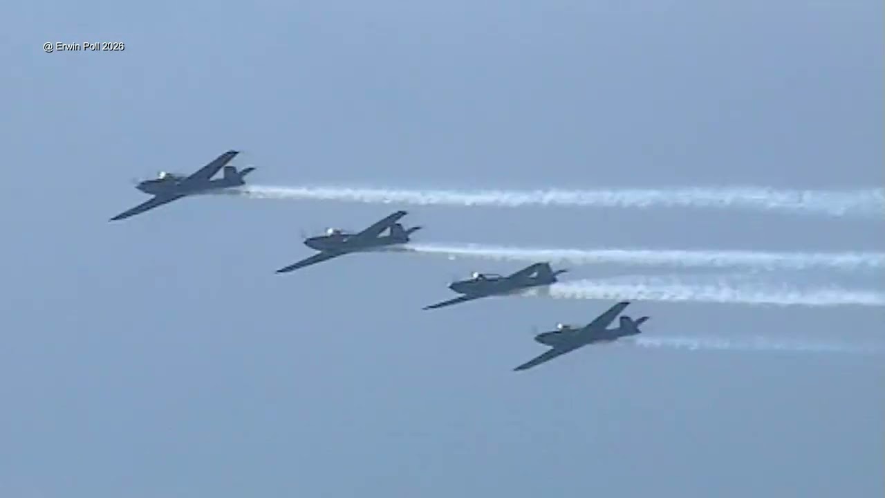 Back In Time 2005 Eelde Airshow The Seagull Formation Piaggio P.149D