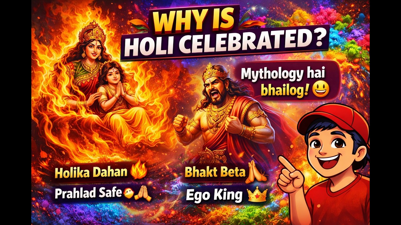 Why is Holi Celebrated? | Holi story in Hindi | Holika Dahan story | Prahlad story