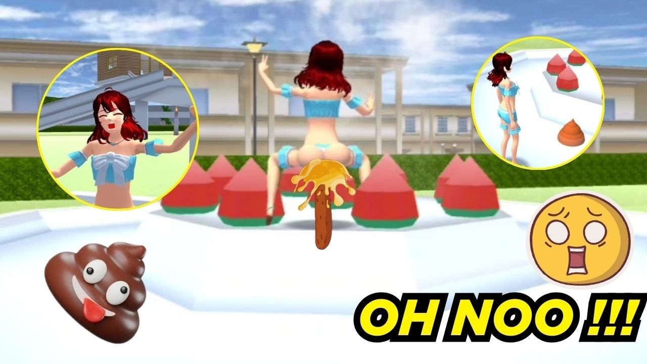 RINA EEK DI AIR MANCUR TAMAN DEPAN CAKE SHOP GAK TAHAN LAGI | SAKURA SCHOOL SIMULATOR