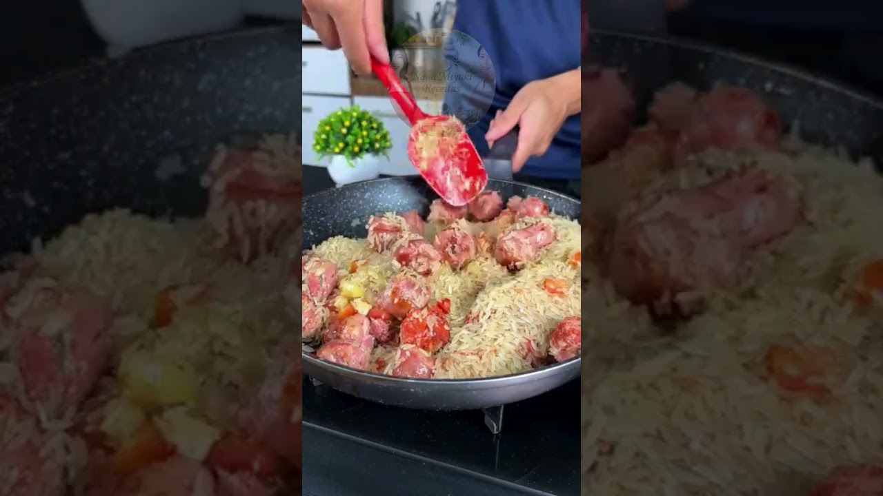 ARROZ COM LINGUI&Ccedil;A CREMOSO 😱🔥 Receita de Fam&iacute;lia que TODO MUNDO AMA! #receitas #receitafacies