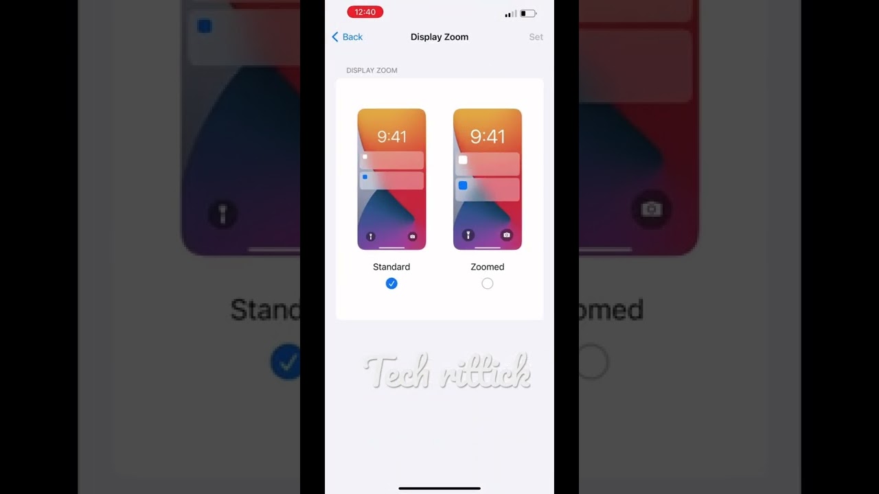 How to change display size iPhone