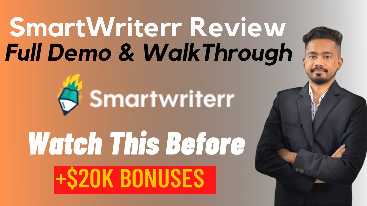 SmartWriterr Review | OTOs & My 20k Bonuses Watch This Review Before Getiing SmartWriterr
