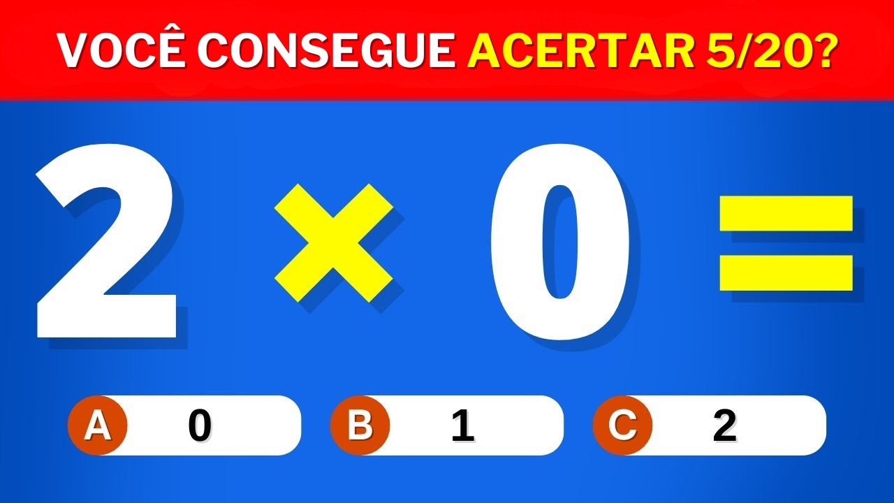 Quiz de Matemática? Perguntas e Respostas de Matemática – Teste de Matemática – Educação