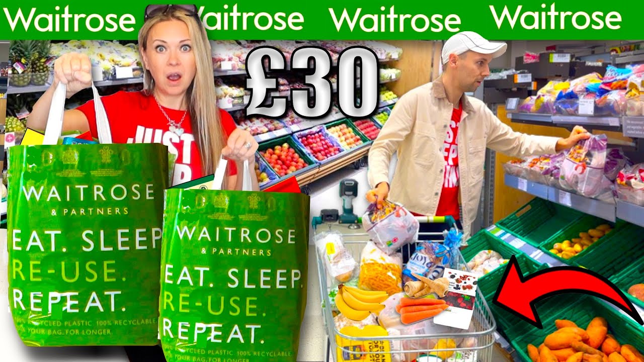 Can we BUY our WEEKLY FOOD SHOP from WAITROSE for £30? 😃 *grocery shopping challenge 🛒