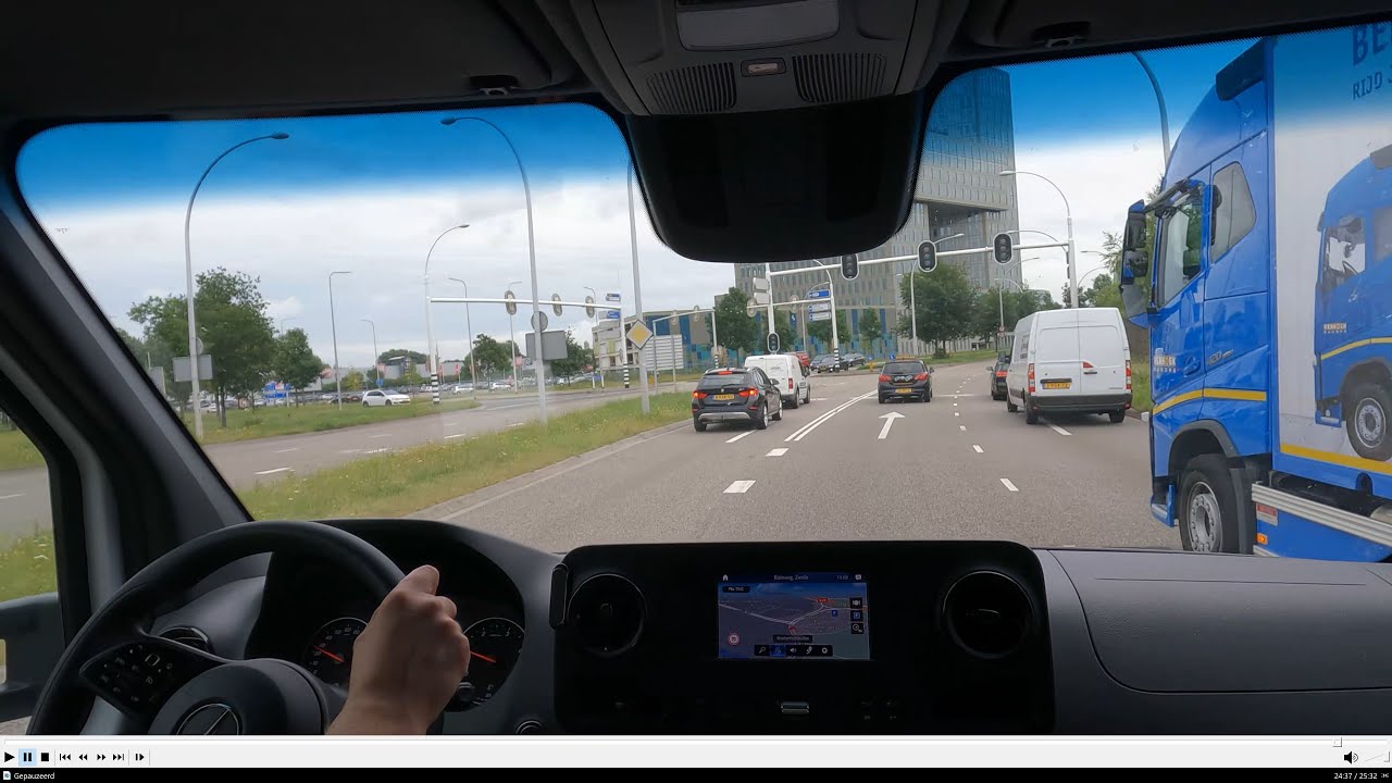 Inland via provincial roads from Hasselt to Zwolle with the Mercedes Sprinter 5 3 K 60FPS