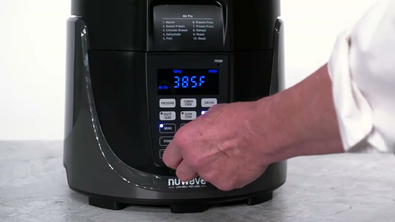 How To Use The Menu Function In The NuWave Duet Pressure Cooker & Air Fryer With Temperature Probe
