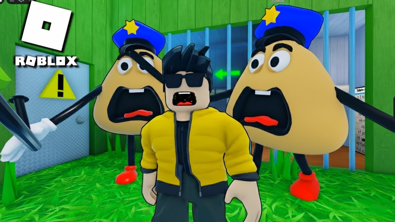 ROBLOX🔴ESCAPE DA PRISÃO DO POU😱POU POLÍCIA PRISÃO ESCAPE Obby, Survive pou barry prision