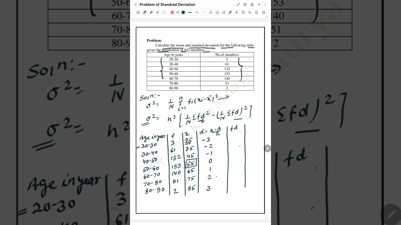 Problem of Standard Deviation 