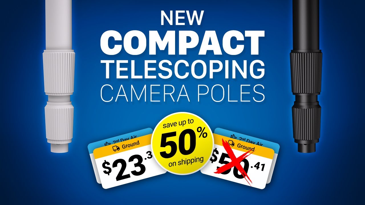 New Compact Telescoping Camera Poles for Pendant Mounting CCTV Cameras!