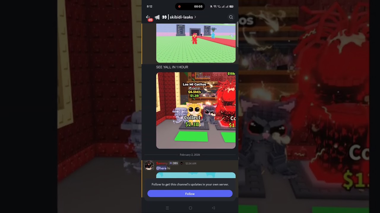 Sammy leaked a new lucky block