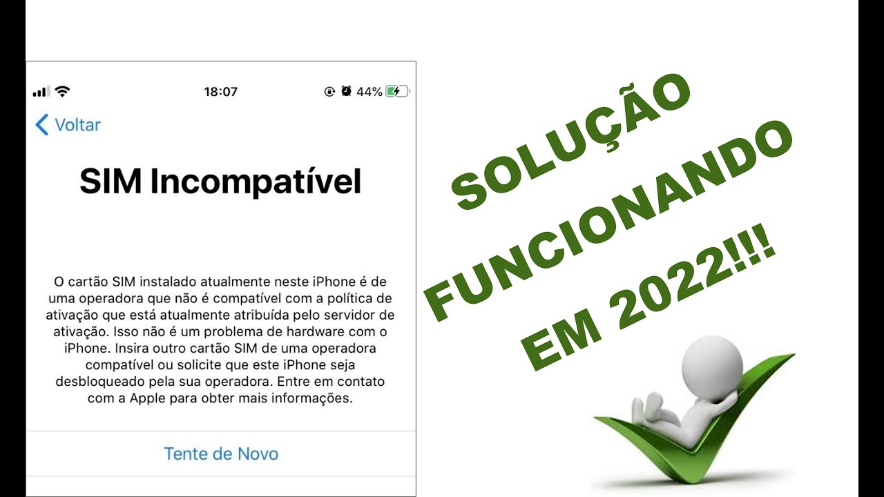 Como resolver: SIM Incompatível em iPhone comprado nos EUA