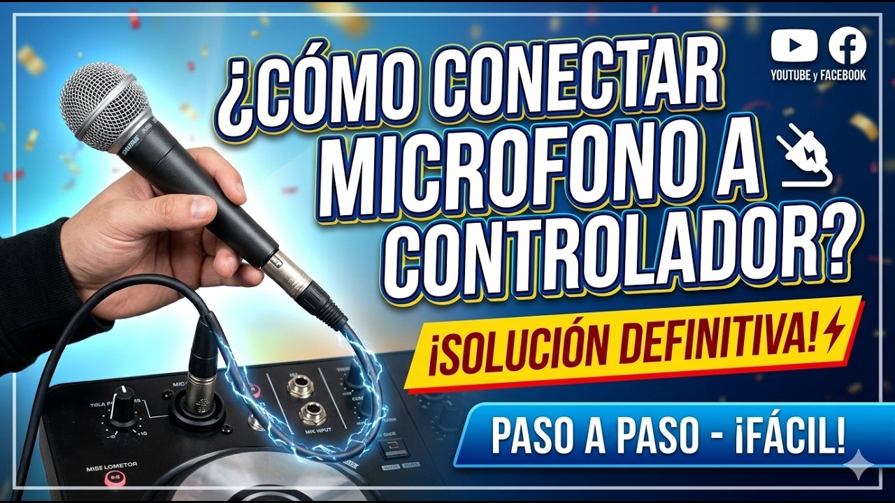 como conectar microfono a controlador para transmisión en vivo YOUTUBE FACEBOOK cualquier string