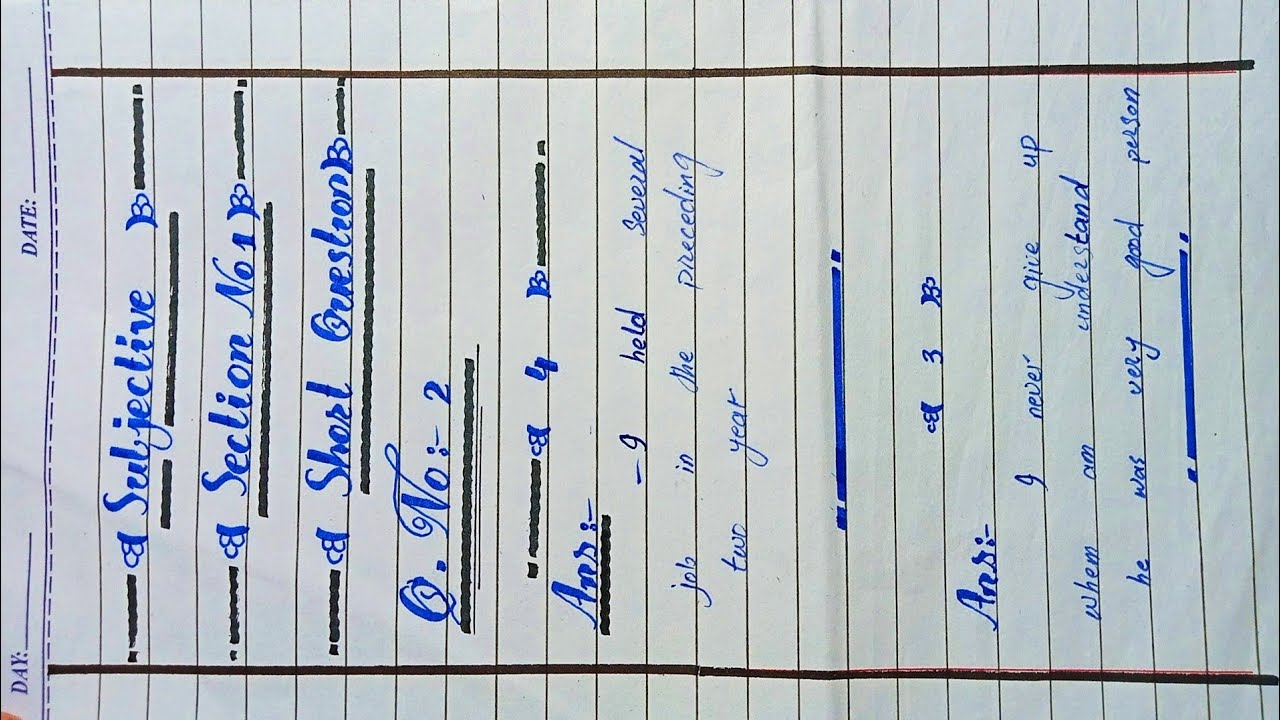 Board paper presentation|| paper presentation for board exam||#paper #ayubkhancalligrapher #tricks