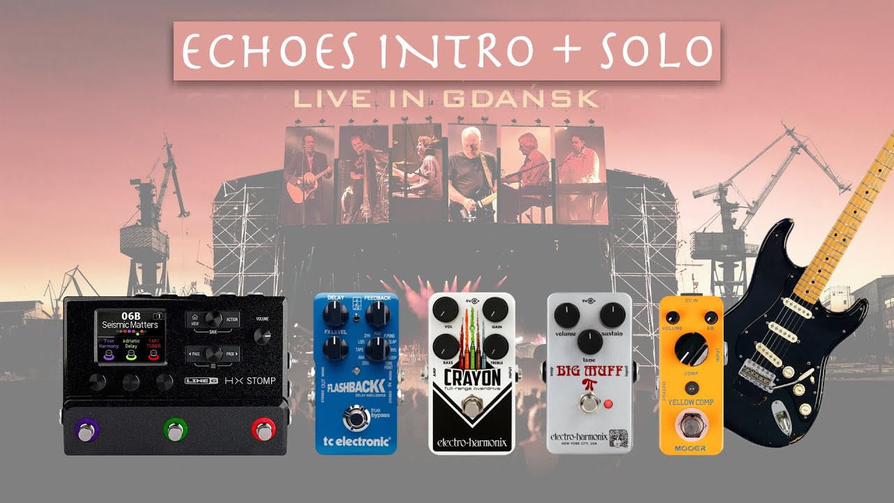 Echoes Live in Gdansk intro & solo (Line6 HX Stomp + pedals)