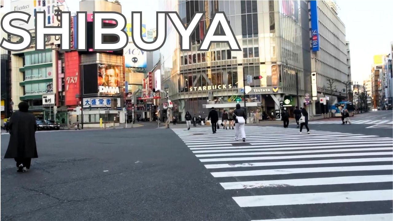 Tokyo Shibuya Center Gai Morning Walk | No Music, Ambient Sounds