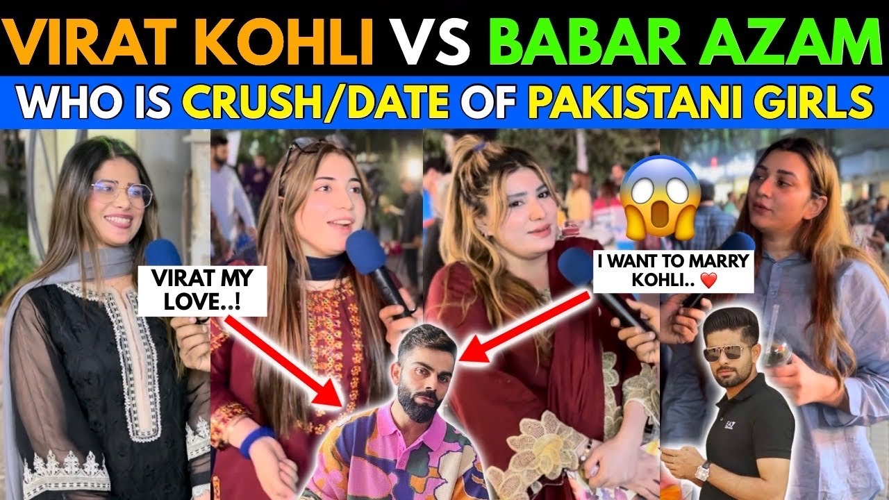 Virat Kohli Crush of Pakistani Girls😍| Virat 🇮🇳vs babar 🇵🇰Who is World's Most Handsome