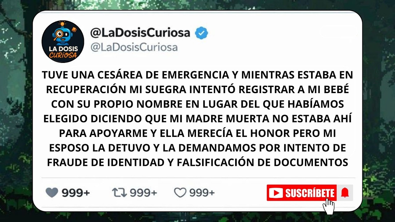 SUEGRA intentó CAMBIAR el NOMBRE de mi bebé mientras yo estaba en cirugía