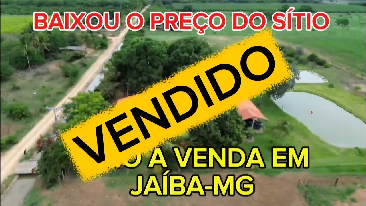 **VENDIDO** SÍTIO A VENDA. BAIXOU O PREÇO DO SÍTIO. PROJETO JAÍBA-MG.