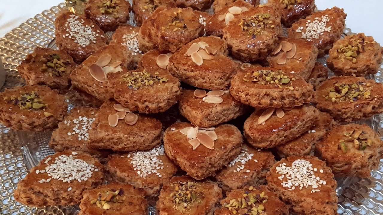 حلوة العيد لمرضى السكري بالدقيق الكامل بدون سكر و لا عسل و لا تمر (44 قطعة) Gâteaux pour diabétiques