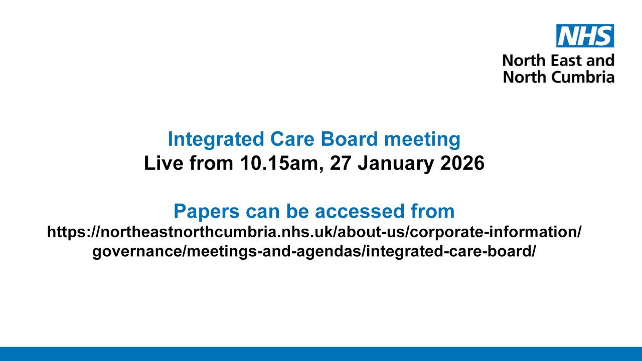 Integrated Care Board meeting - 27 January 2026 - 10.:15am