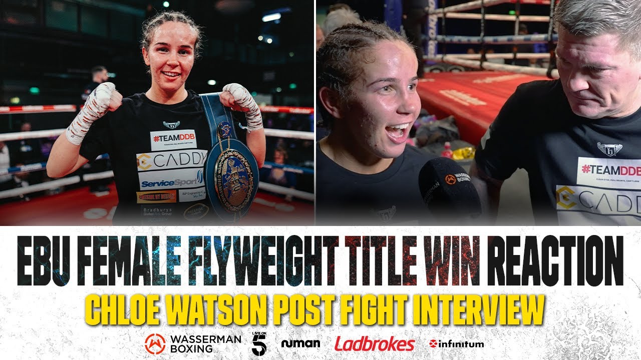Chloe Watson instant reaction to EBU Female Flyweight Title win | Post Fight Interview