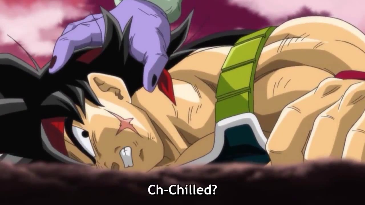 When bardock gets angry and become super saiyan 2 against chilled