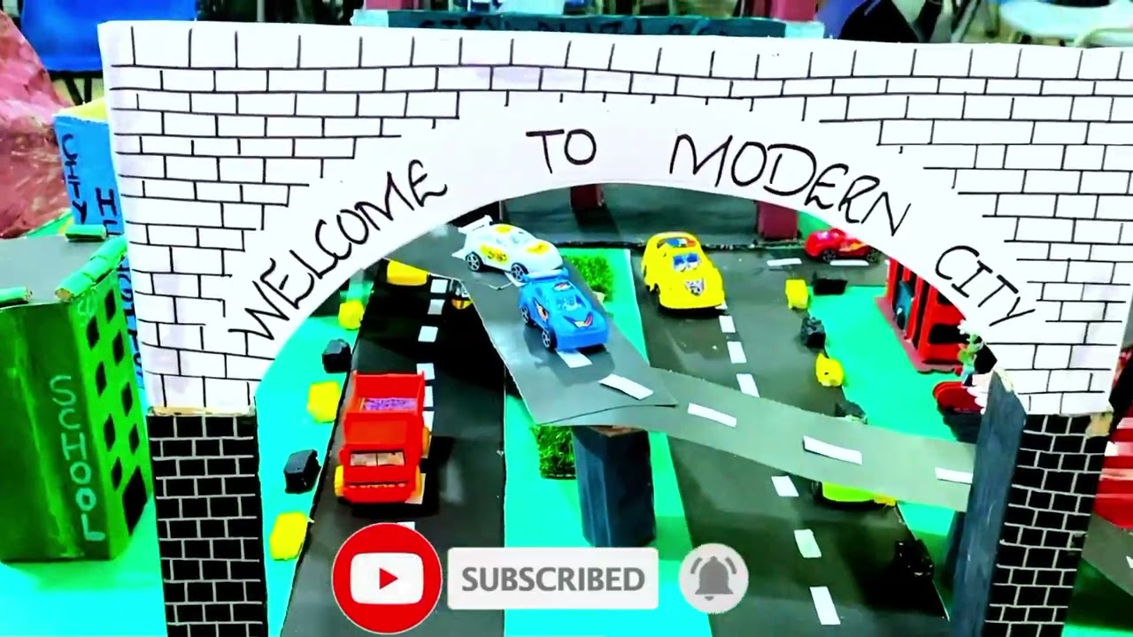 Miniature Village, City Model with Cardboard | Mini Farmer | Mini village School Project | Farm