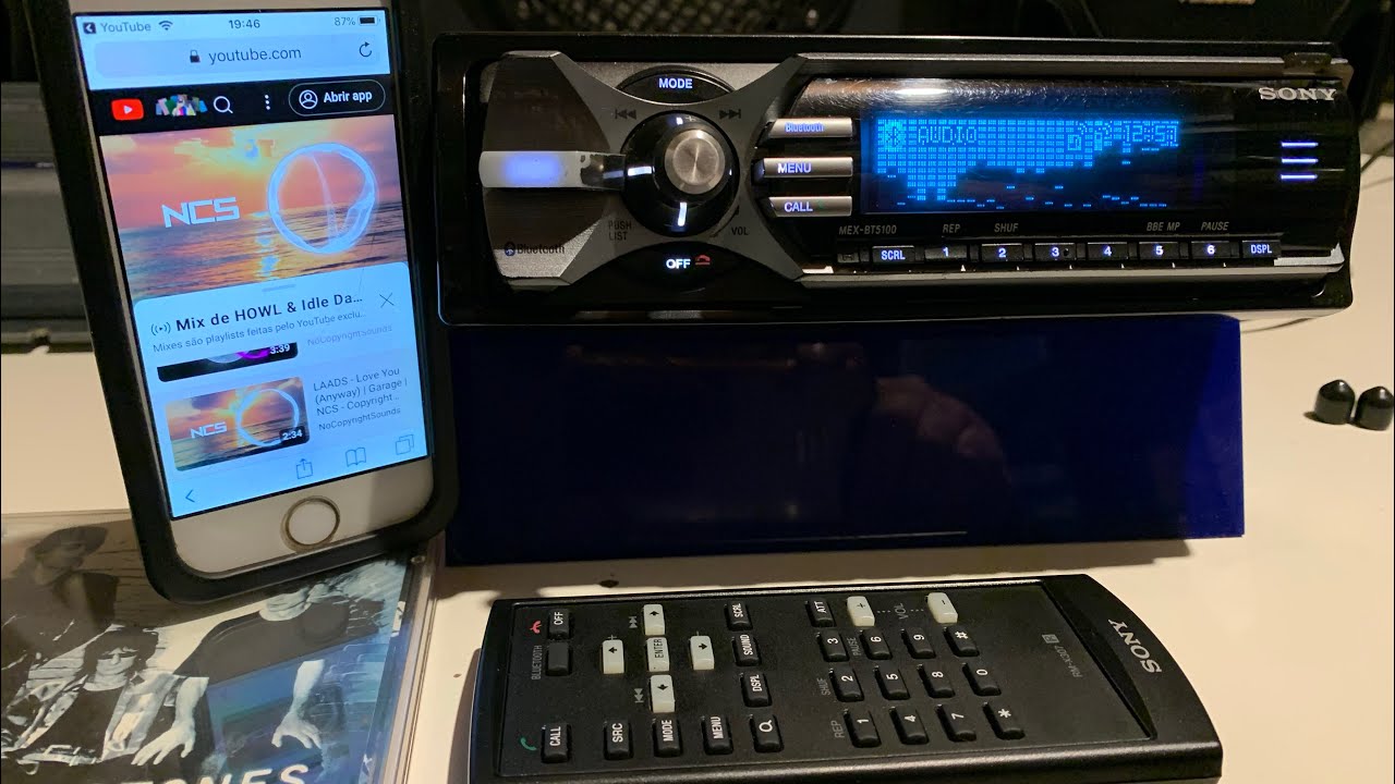 CD Player Sony MEX-BT5100 Bluetooth 8 RCAs 4V (2005)