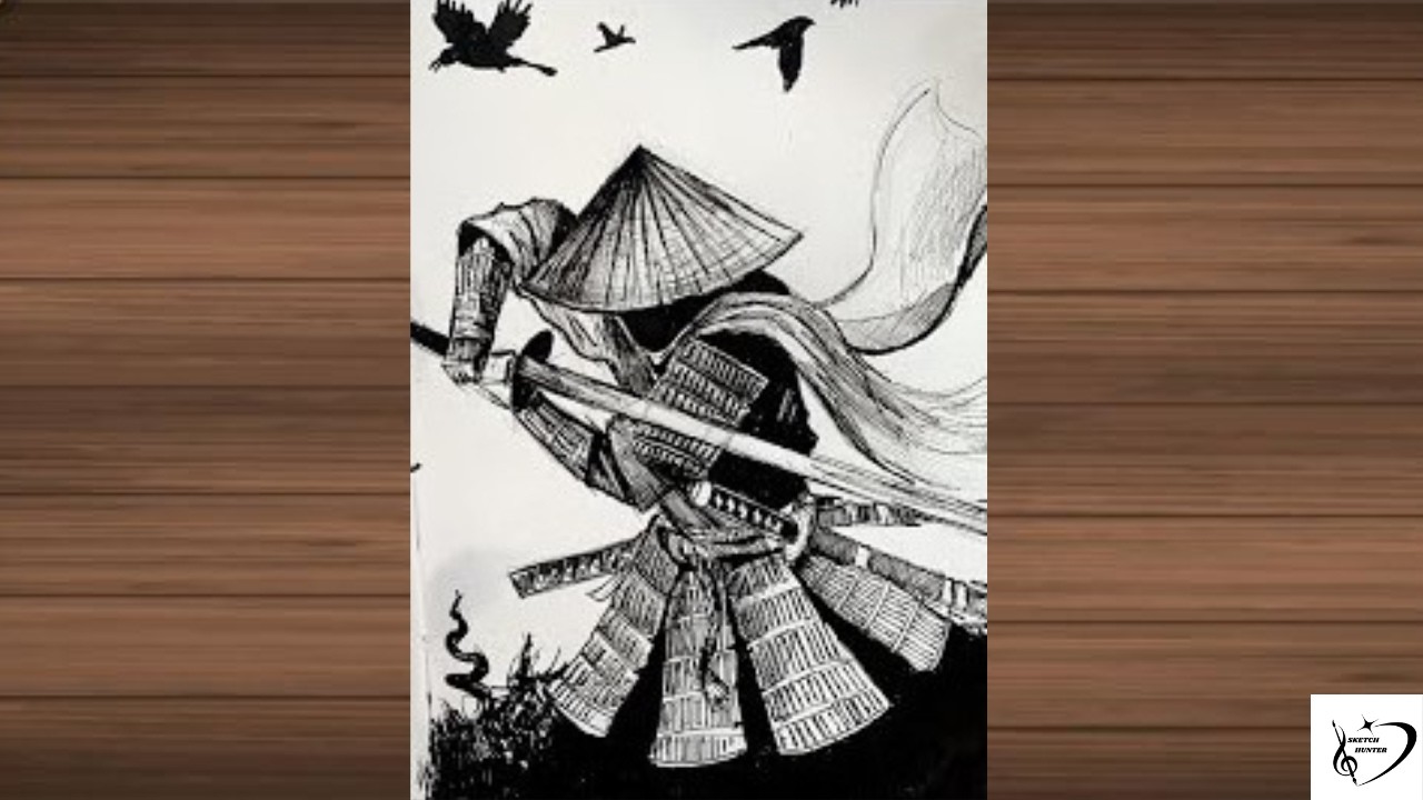 How to Draw a Samurai with Katana | Step-by-Step Tutorial & Speed Drawing Samurai#art #drawing