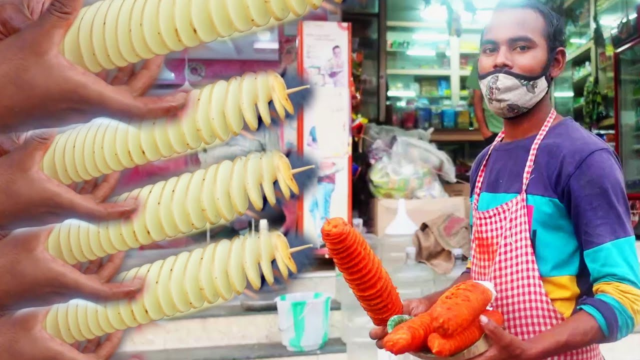 TORNADO POTATO Making In Hyderabad | Potato Twister | Spring Potato | Hyderabad | Indian Street Food