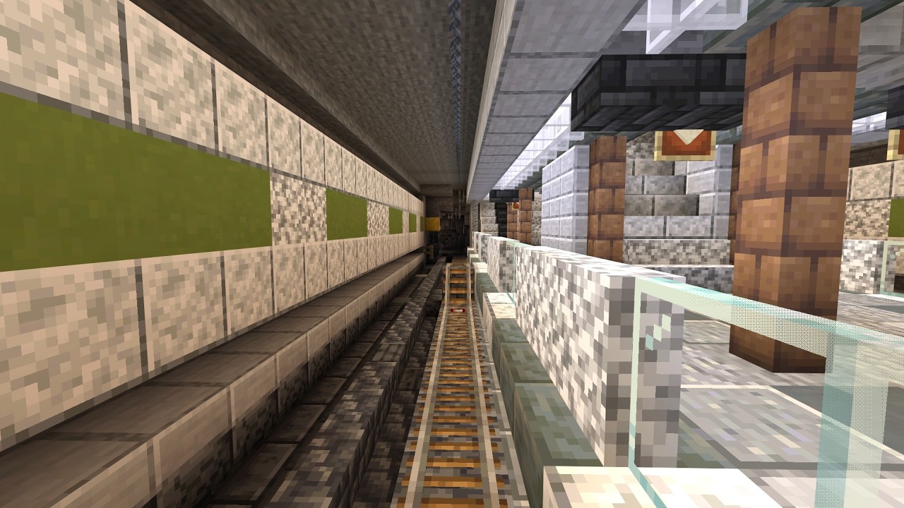[Minecraft 統合版 ] 【前面展望】地下鉄 杜治線『先駆駅～澄井川駅』