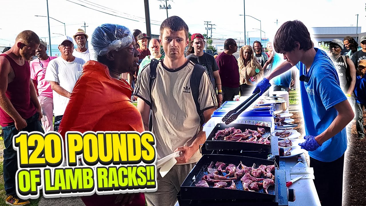 Cooking 120 Pounds Of Lamb For The Homeless!