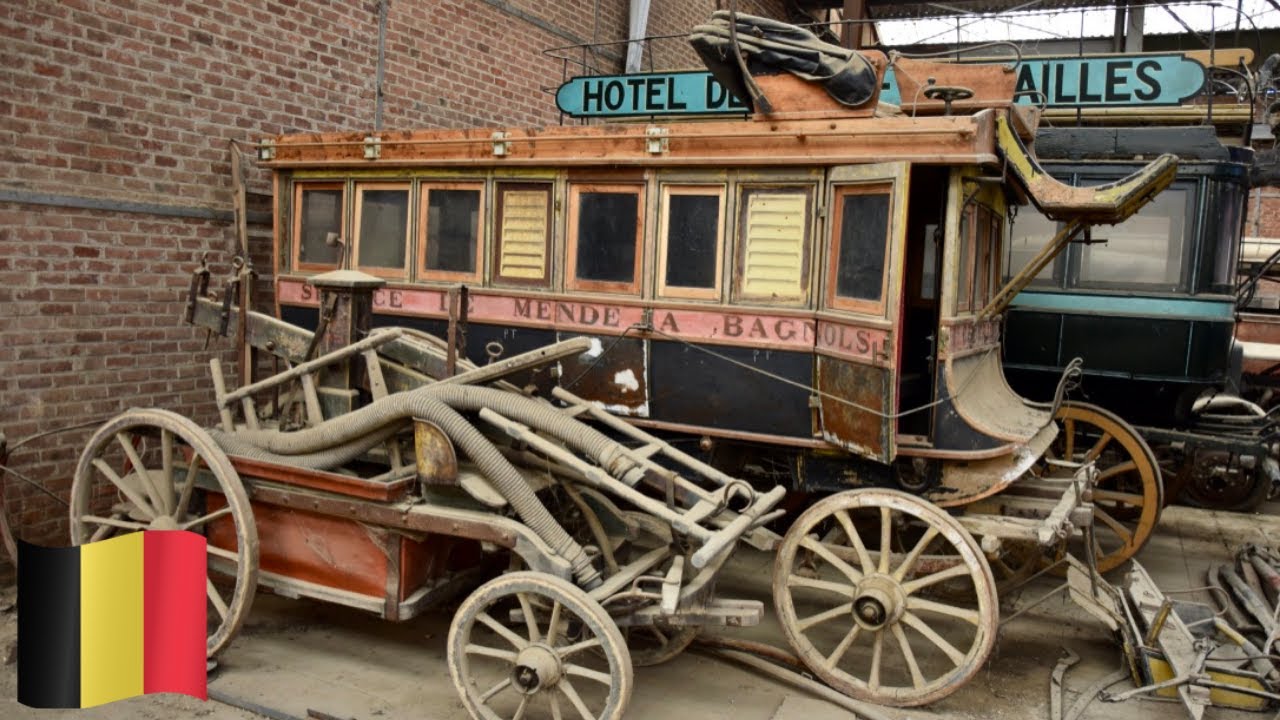 Hangar full of old carriages - Hangar du Baron (urbex Belgium)
