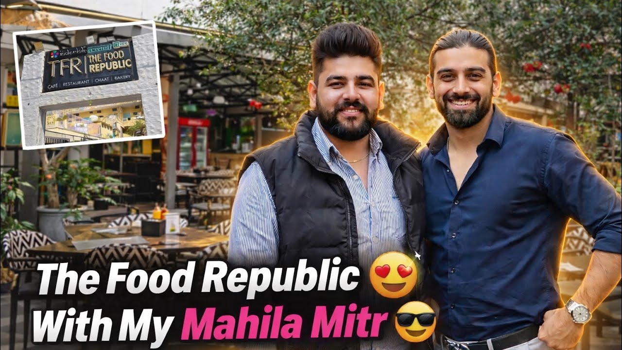 Cafe Vlog at The Food Republic ☕🔥 | Special Day With Mahila Mitr 💖| Akash sharma vlog😎