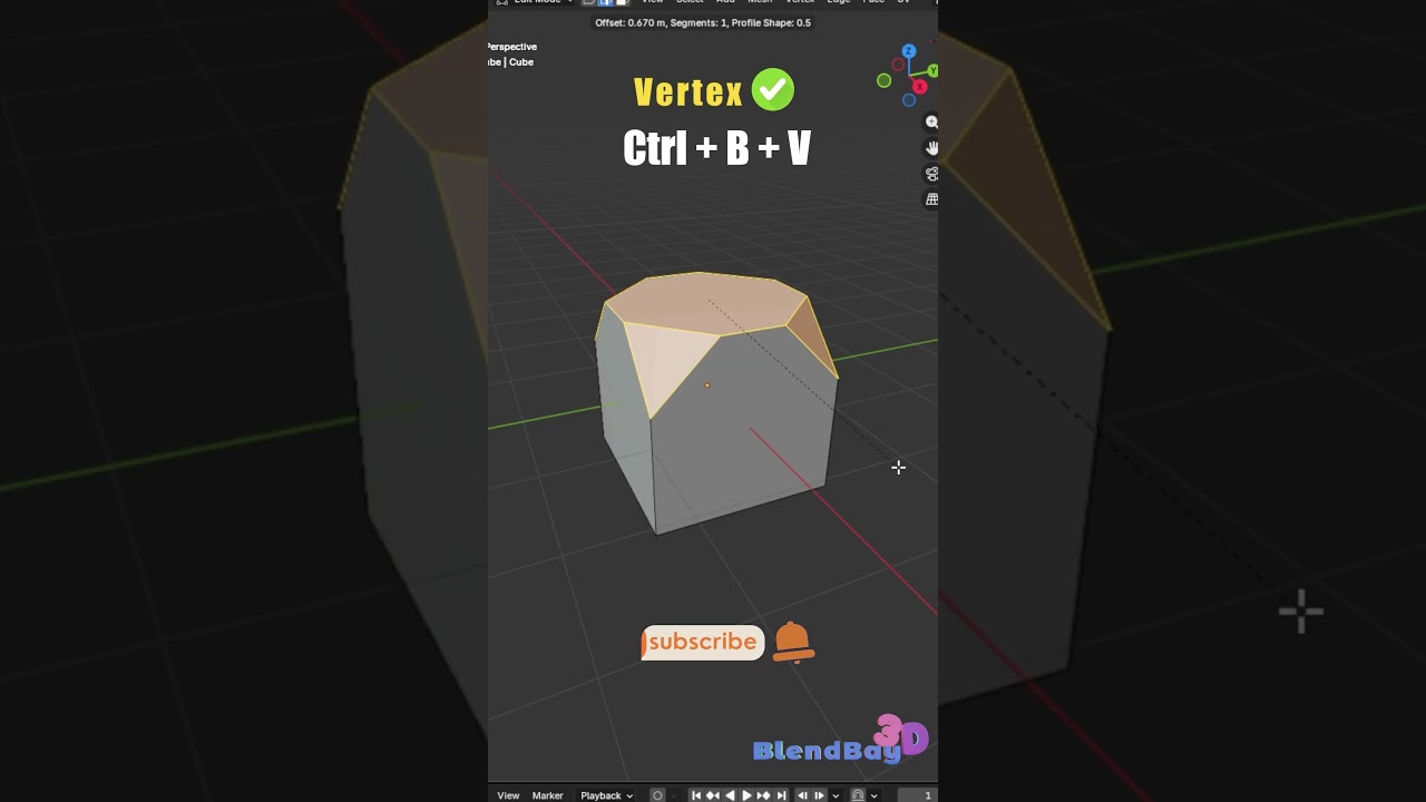 Bevel Edge vs Bevel Vertex in Blender – Know the Difference! @blendbay3D 