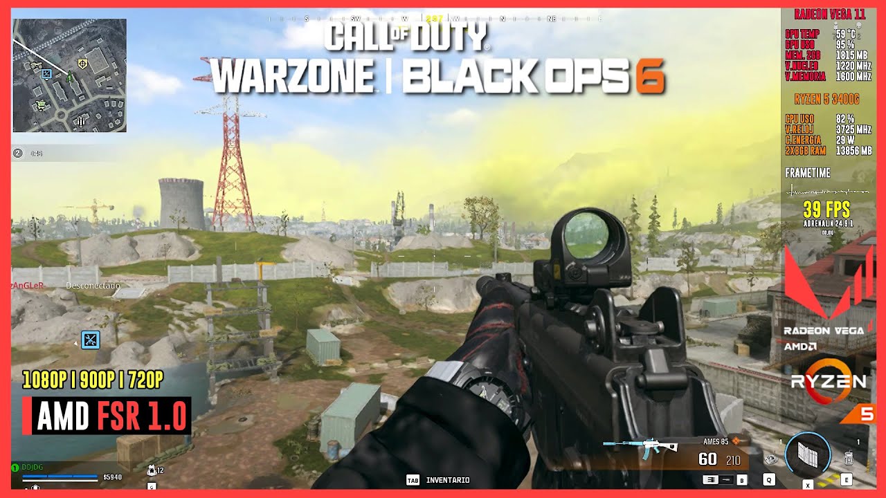 Call of Duty Black Ops 6 x Warzone S1 | Ryzen 5 3400G | Gr&aacute;ficos Vega 11 | 16GB Dual 3200 MHz