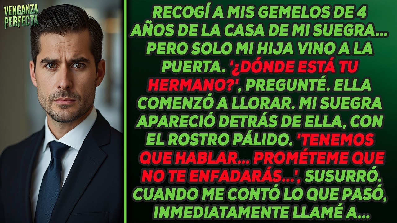Fui por los gemelos a casa de mi suegra y me dijo: 'Prométeme que no te vas a enfadar ...'