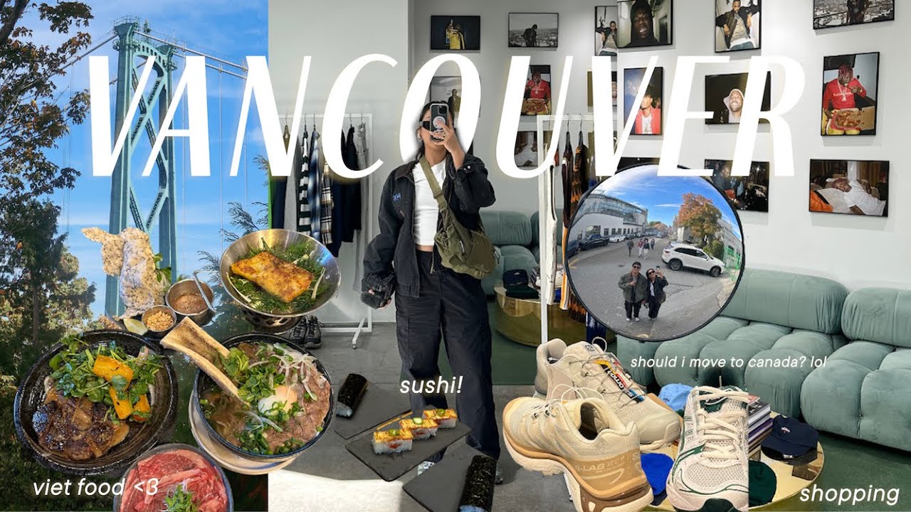 What I ate in Vancouver, B.C. 🇨🇦  shopping + eats! | Vancouver Vlog
