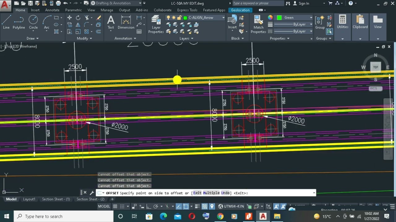 how to get coordinates from autocad drawing in hindi | Offset Kaise Mare aur co-ordinate nikaalen.
