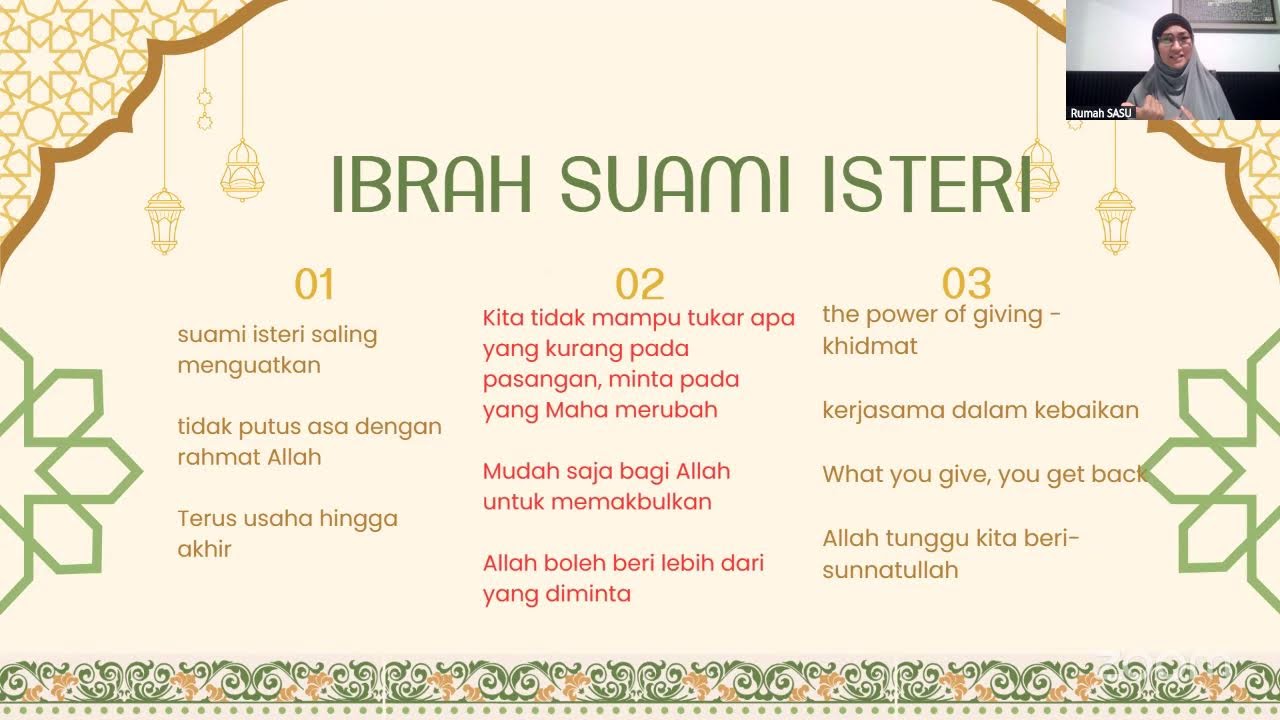 Kapsul Ramadan SASU (24/2/2026) :Tema Suami Isteri Dalam Al Quran (Nabi Zakaria)