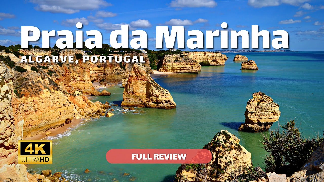 Praia da Marinha beach in Algarve  – Portugal – 4K beach walk